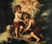 MURILLO, Bartolome Esteban Children with Shell sg oil painting on canvas